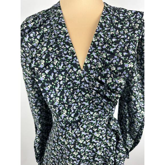 NWT English Factory Size XS Floral Wrapped Mini Dress Ruffles Feminine - Picture 5 of 16